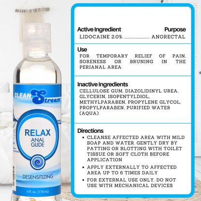 Relax Desensitizing Anal Lube 4 oz