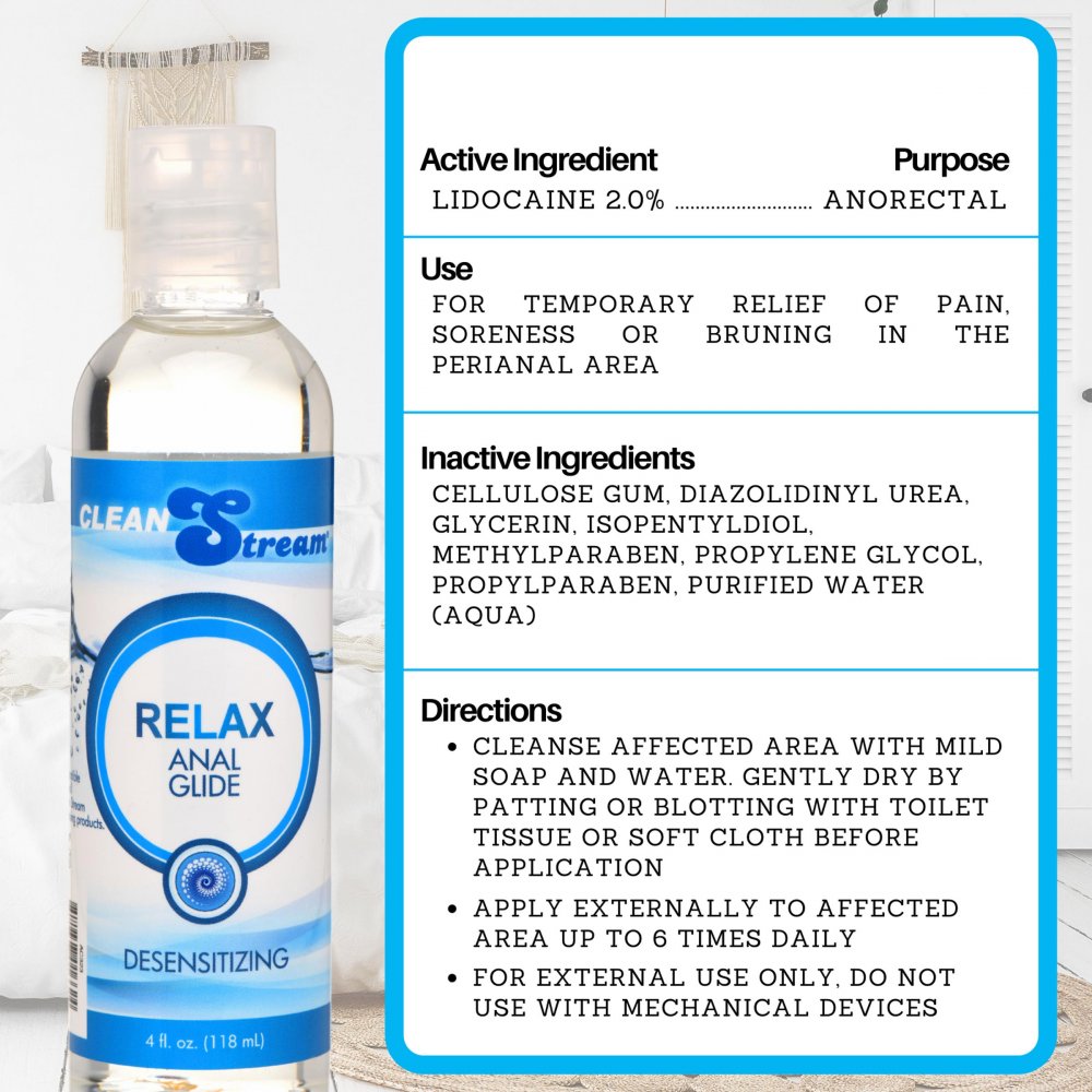 Relax Desensitizing Anal Lube 4 oz