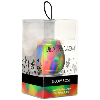 Rose Glow-in-the-Dark Rose Clit Stimulator - Rainbow